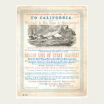 Overland Mail Route to CA 1866 (1257A) -Unrestored posters