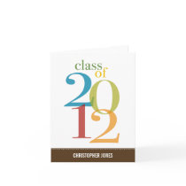 Overlapped Colors Graduation Thank You Card