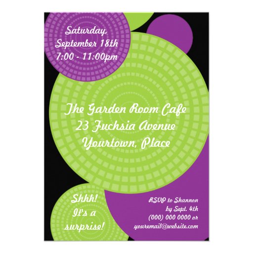 Overlapping Circles Birthday Invitation