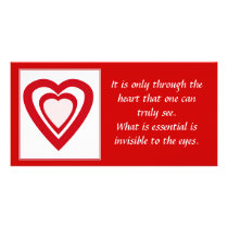 Overlapping Heart Shapes Photo Card