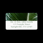 Overlapping Palm Fronds Return Address Label