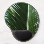 Overlapping Palm Fronds Tropical Green Abstract Gel Mouse Pad