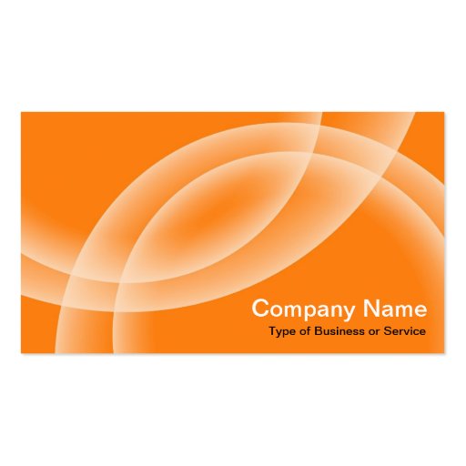 Overlapping Spheres - Orange Business Card Templates (front side)