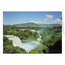 Overlooking scenic Iguazu Falls in South America Card
