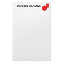 Overlord Statistics Personalized Stationery