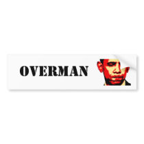 OVERMAN bumper sticker bumper stickers by NobamaShop OVERMAN bumper sticker bumper stickers