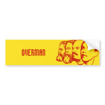 OVERMAN bumper sticker bumper stickers by NobamaShop OVERMAN bumper sticker bumper stickers