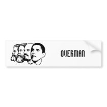 OVERMAN bumper sticker bumper stickers by NobamaShop OVERMAN bumper sticker bumper stickers