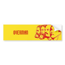 OVERMAN bumper sticker bumper stickers by NobamaShop OVERMAN bumper sticker bumper stickers
