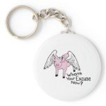 OverNeath_ANM0003_T-ShirtZOOM_Pig_WhatsTheExcuse_b Key Chain