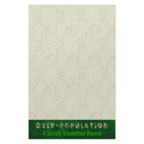 Overpopulation is an STD Personalized Stationery
