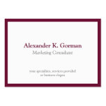 Oversize classic burgundy border solid profession business card