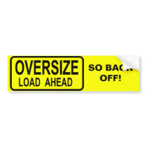 Oversize Load Bumper Sticker