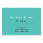 Oversize solid teal company logo traditional business cards