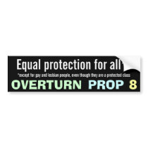 Overturn Prop 8 Bumper Sticker bumper stickers by LibertyForAll Overturn Prop 8 Bumper Sticker bumper stickers