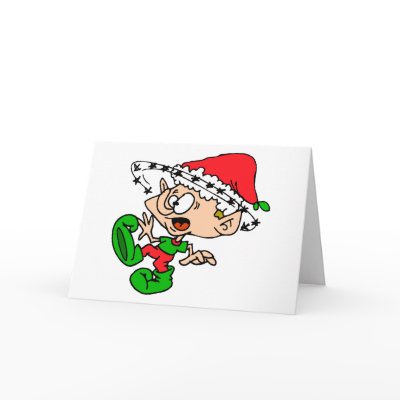 Overwhelmed Elf Card by ChristmasStamps