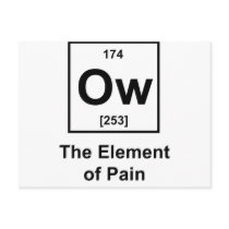 Ow, The Element of Pain Postcards