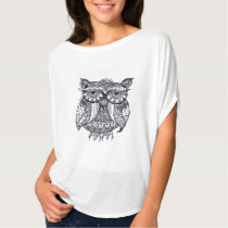 artsprojekt, owl, doodle, funny, cute, animal, hand, drawn, whimsy, sweet, bird, unique, original, drawing, T-shirt/trøje med brugerdefineret grafisk design