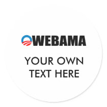 OWE-BAMA ROUND STICKER