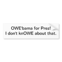 Owe'bama Bumper Sticker
