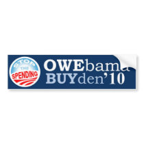 OWEbama BUYden Stop the Spending Bumper Sticker