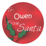 Owen Personalized Holly Label101 stickers