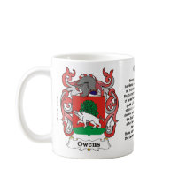 Owens Family Crest on a mug