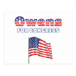 Owens for Congress Patriotic American Flag Post Card