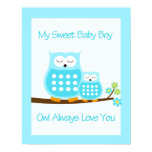 OWL Always Love you (Blue) WALL ART PRINT 16x20