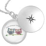 Owl always love you, cute Owls art necklaces