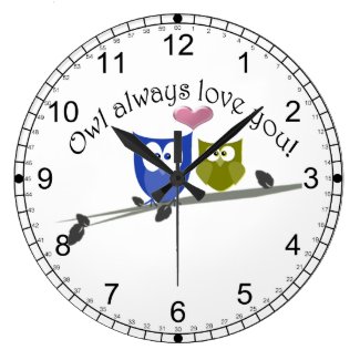 Owl Love Clock