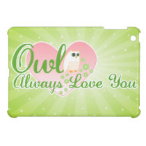 Owl Always Love You - Pink & Green iPad Mini Case ipad mini cases
