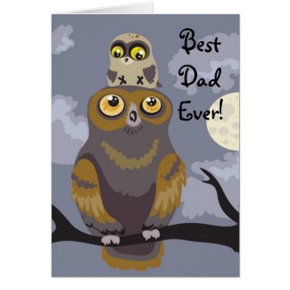 Owl and Baby Father's Day Card