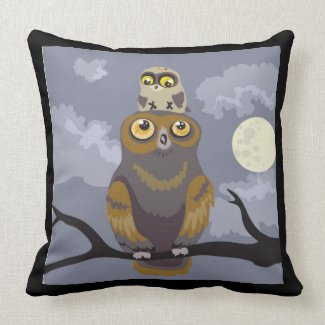 Owl and Baby~pillow mojo_throwpillow