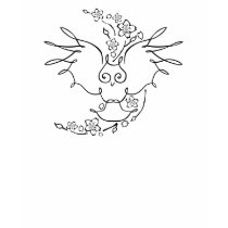 Owl and cherry moon t-shirts