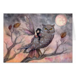 Owl and Fairy Greeting Card