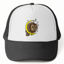 Owl and Moon Tattoo Design hats by doonidesigns Owl and Moon Tattoo Design hats