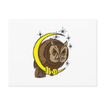 Owl and Moon Tattoo Design Post Cards