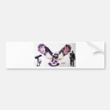 Owl and people Tshirt.png Bumper Stickers
