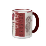 Owl And Poppy flower - Mug mugs