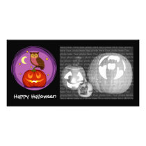 Owl and pumpkin photo cards by JellyRollDesigns Owl and pumpkin photo cards