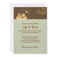Owl and Pussycat Wedding invitation