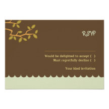 Owl and Pussycat Wedding RSVP w/ envelopes Personalized Invitations