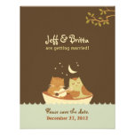 Owl and Pussycat Wedding Save the Date Invite