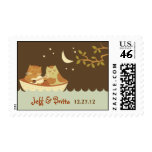 Owl and Pussycat Wedding Stamps