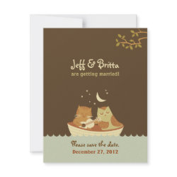 Owl and the Pussycat Save the Date invitation