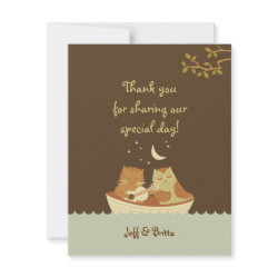 Owl and the Pussycat Thank You Card invitation