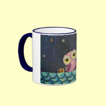 Owl Art - Catch A Falling Art mugs