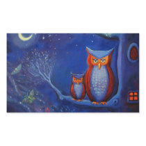 Owl Art Sticker "The Forest At Night" stickers