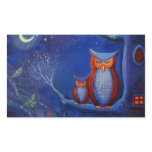 Owl Art Sticker "The Forest At Night"